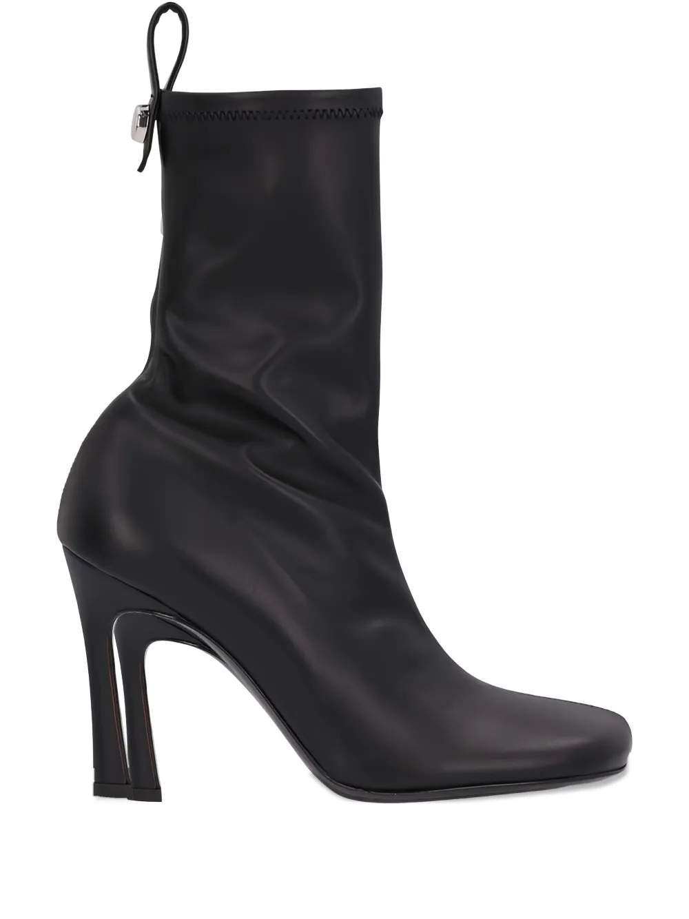 The Attico 95mm leather sock boots Black