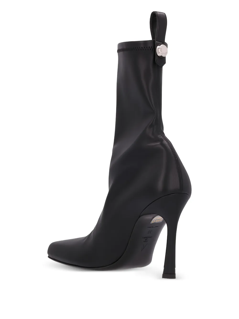 The Attico 95mm leather sock boots Black