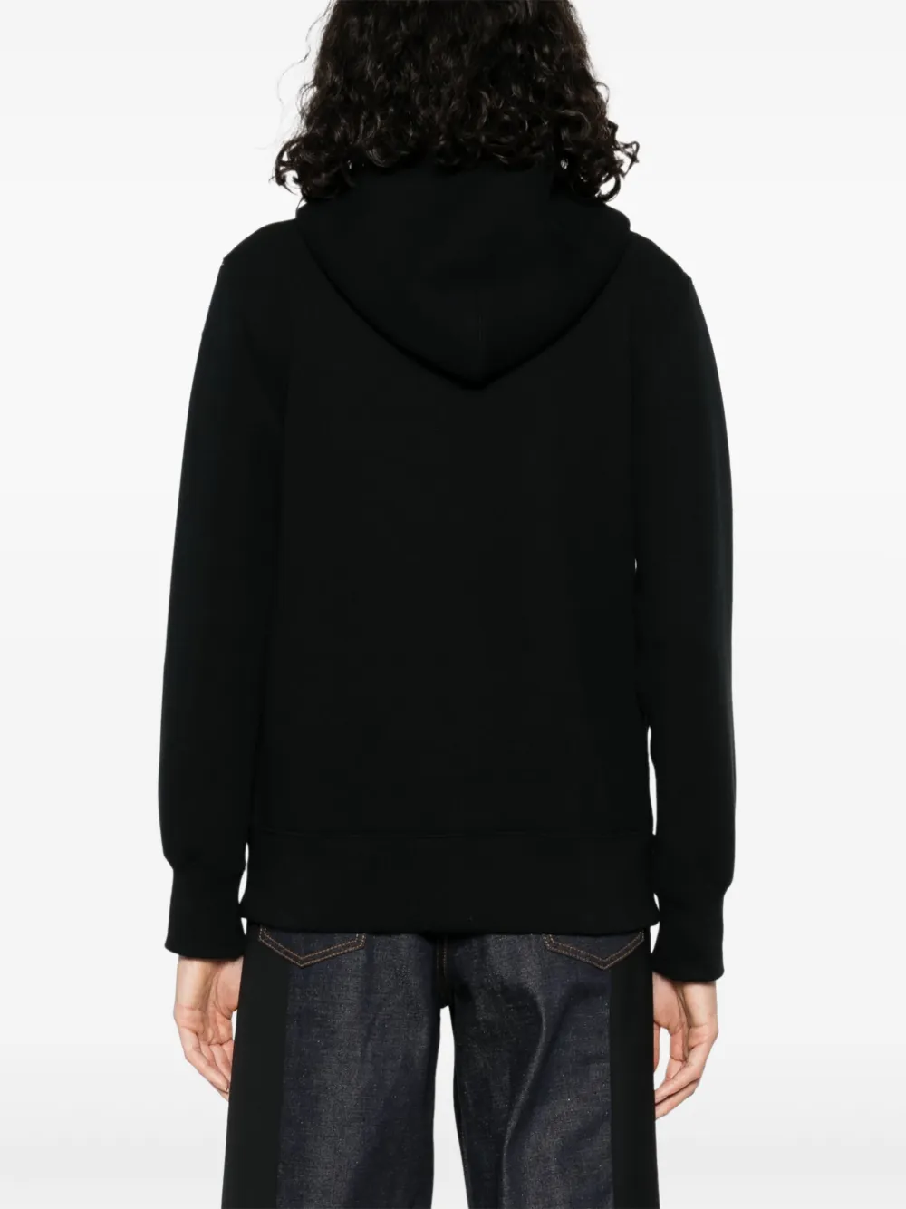sacai Jersey hoodie Zwart