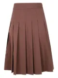 DRHOPE pleated midi skirt - Brown