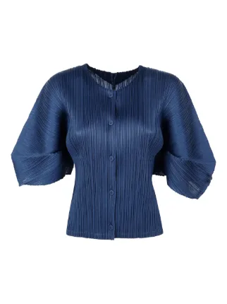 Pleats Please Issey Miyake プリーツ シャツ | ブルー | FARFETCH JP