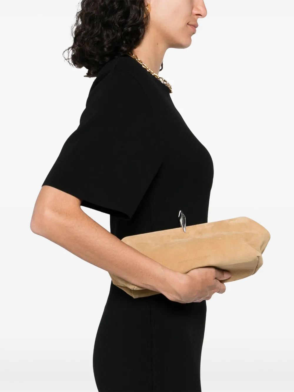 Benedetta Bruzziches Leren clutch - Beige