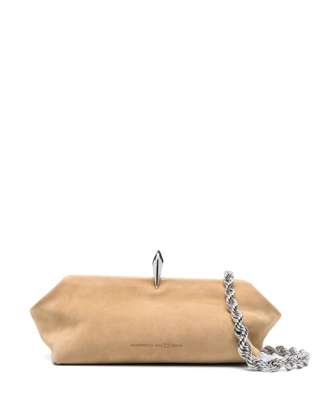 Benedetta Bruzziches leather clutch bag | Neutrals | Image 1