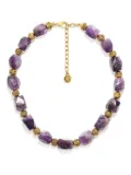 Goossens amethyst bead necklace - Gold