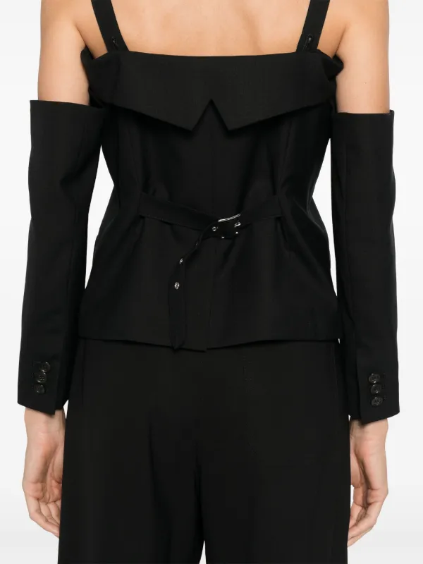 Noir Kei Ninomiya オフショルダー トップ | ブラック | FARFETCH JP