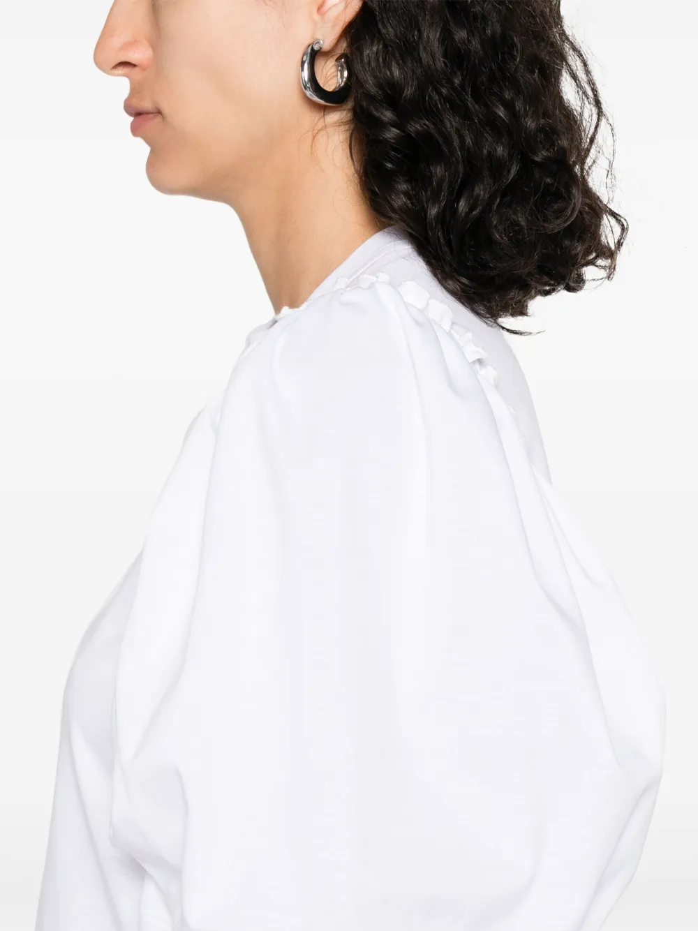 Noir Kei Ninomiya T-shirt met pofmouwen Wit