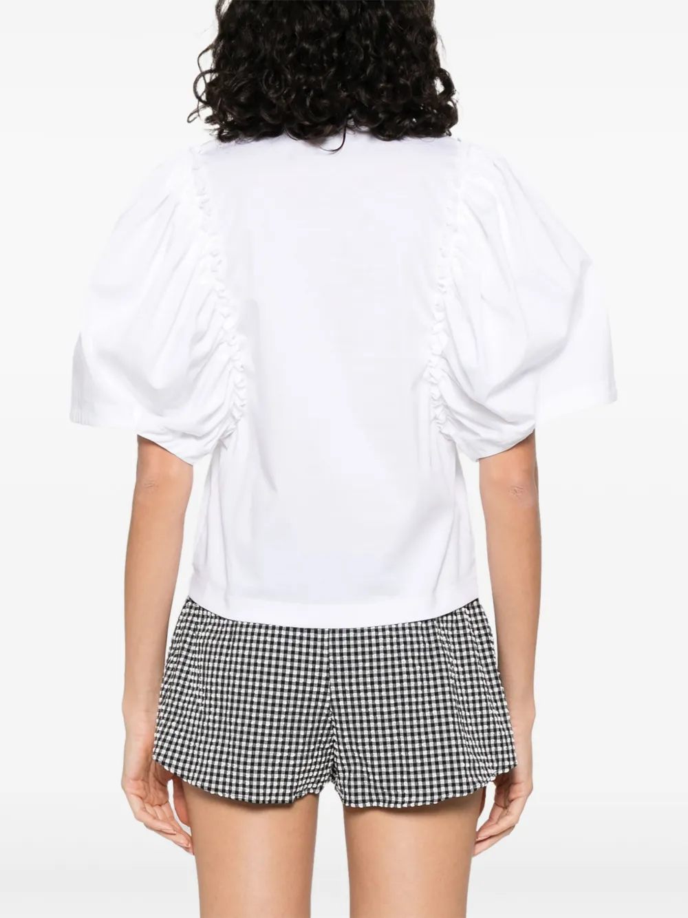 Noir Kei Ninomiya T-shirt met pofmouwen Wit