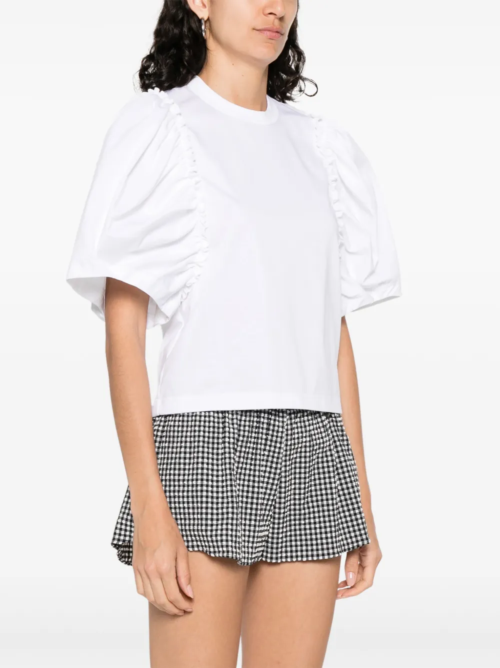 Noir Kei Ninomiya T-shirt met pofmouwen Wit