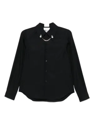Noir Kei Ninomiya シャツ Noir Kei Ninomiya: Women's Petal Collar Shirt (White) | DSML