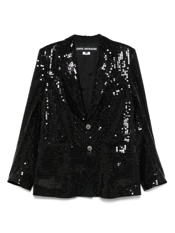 JUNYA WATANABE スパンコールコート Junya Watanabe スパンコール ジャケット | ブラック | FARFETCH JP