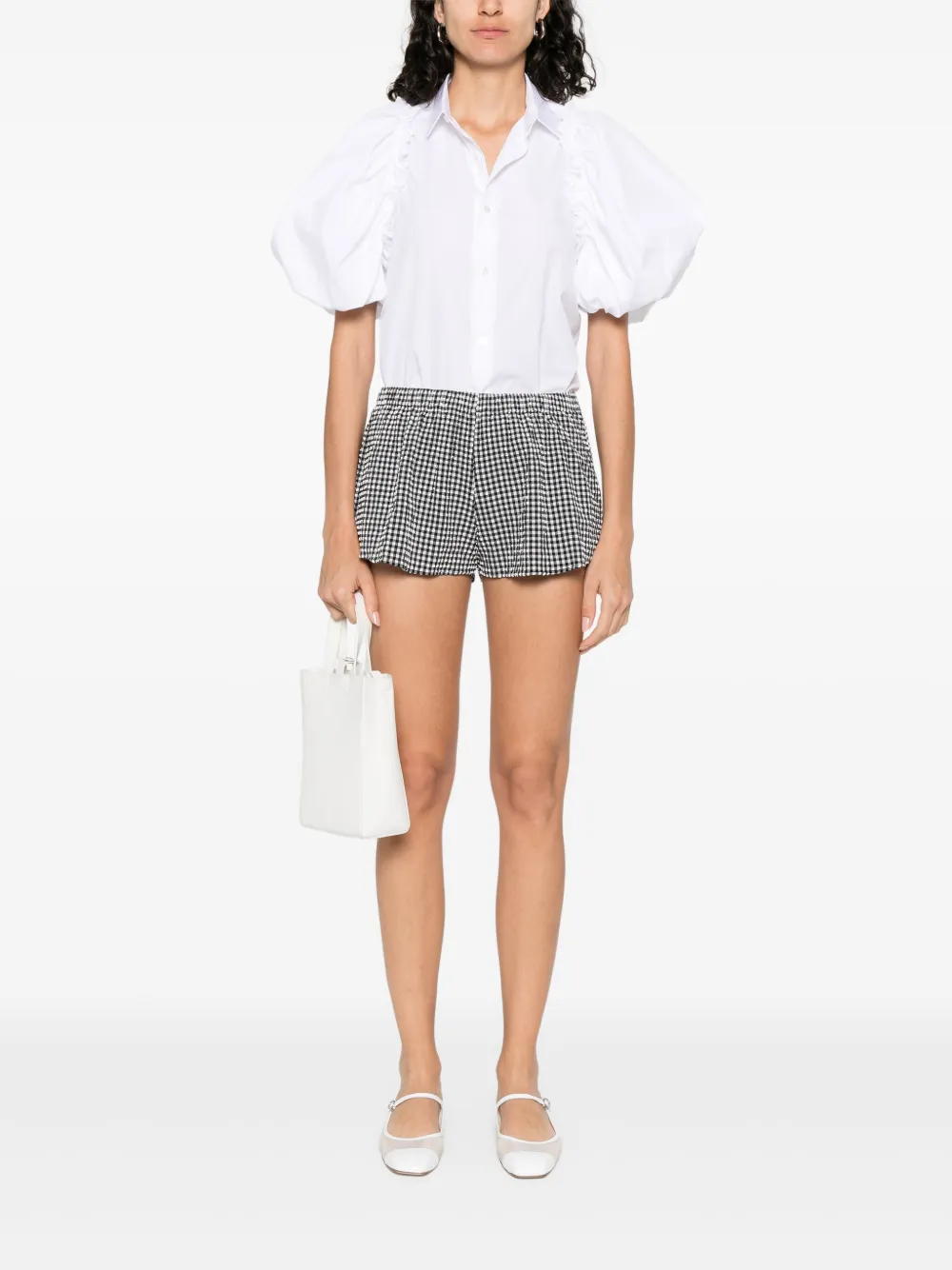 Noir Kei Ninomiya Blouse met pofmouwen - Wit