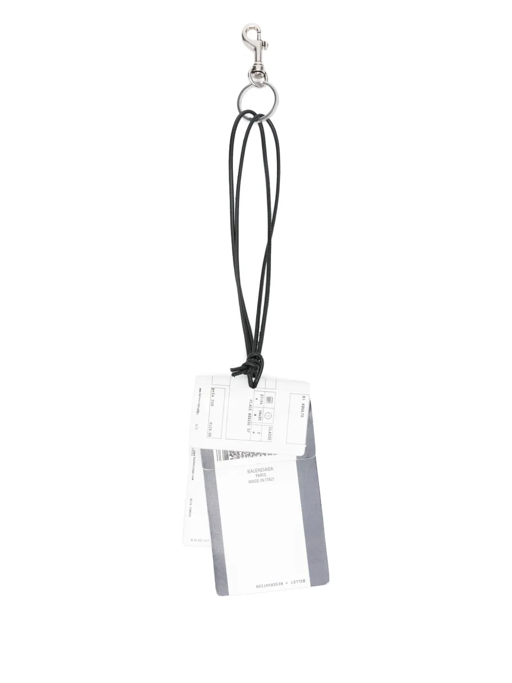 Balenciaga Train Ticket keychain - ホワイト Balenciaga Train Ticket keychain - ホワイト