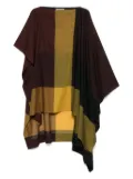 Issey Miyake plaid cardigan - Brown