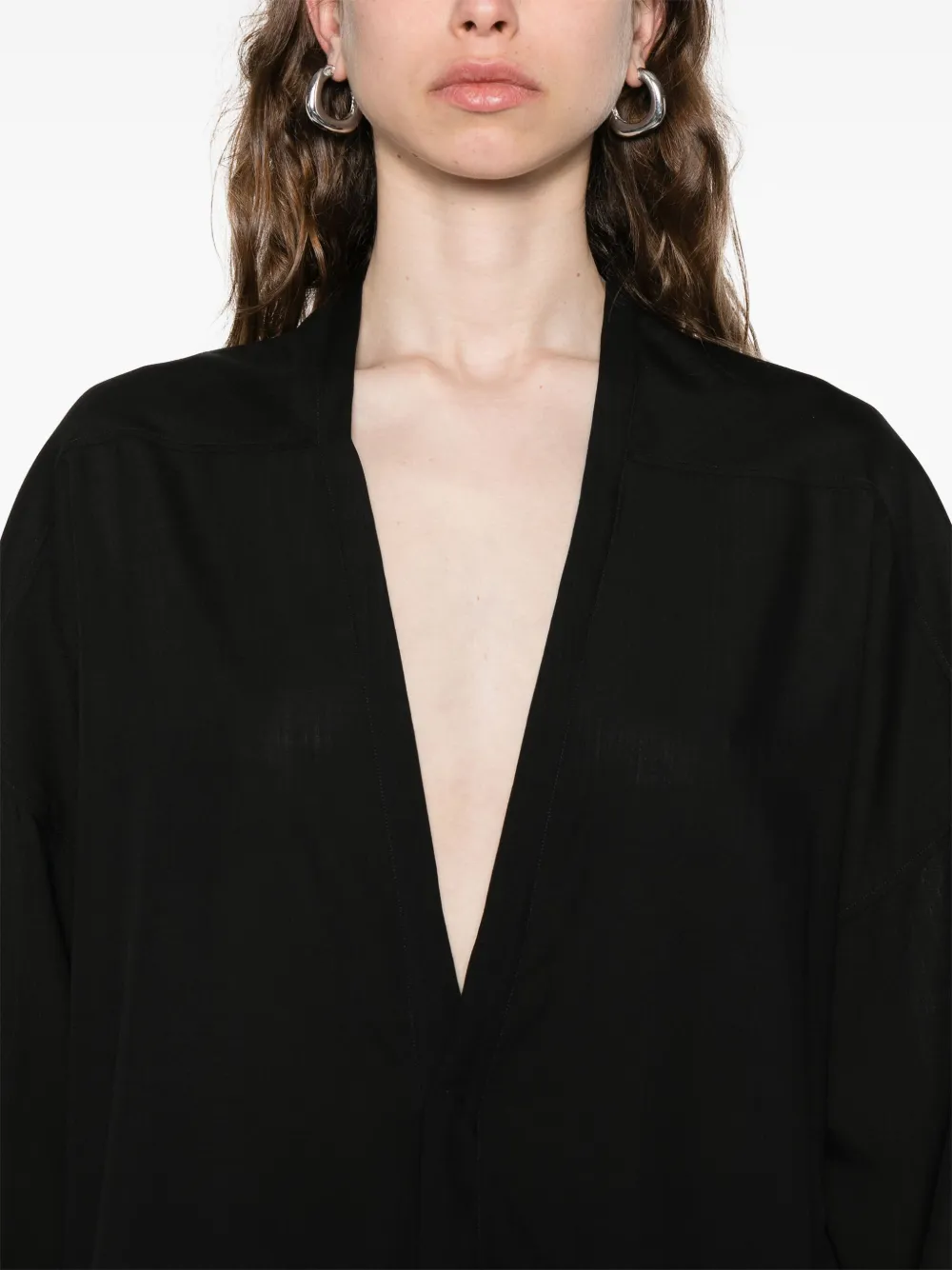 Rick Owens Blouse van scheerwol Zwart