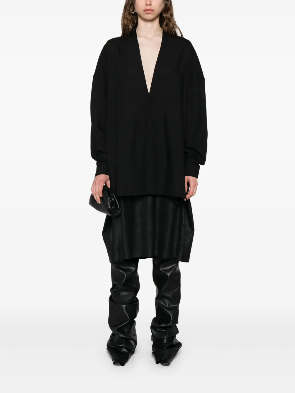 Rick Owens Blouse van scheerwol - Zwart
