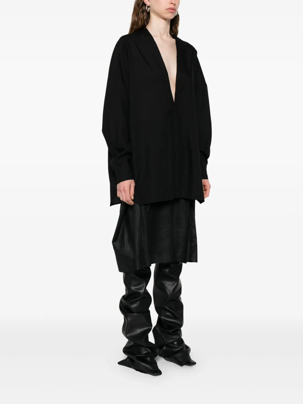 Rick Owens Blouse van scheerwol Zwart