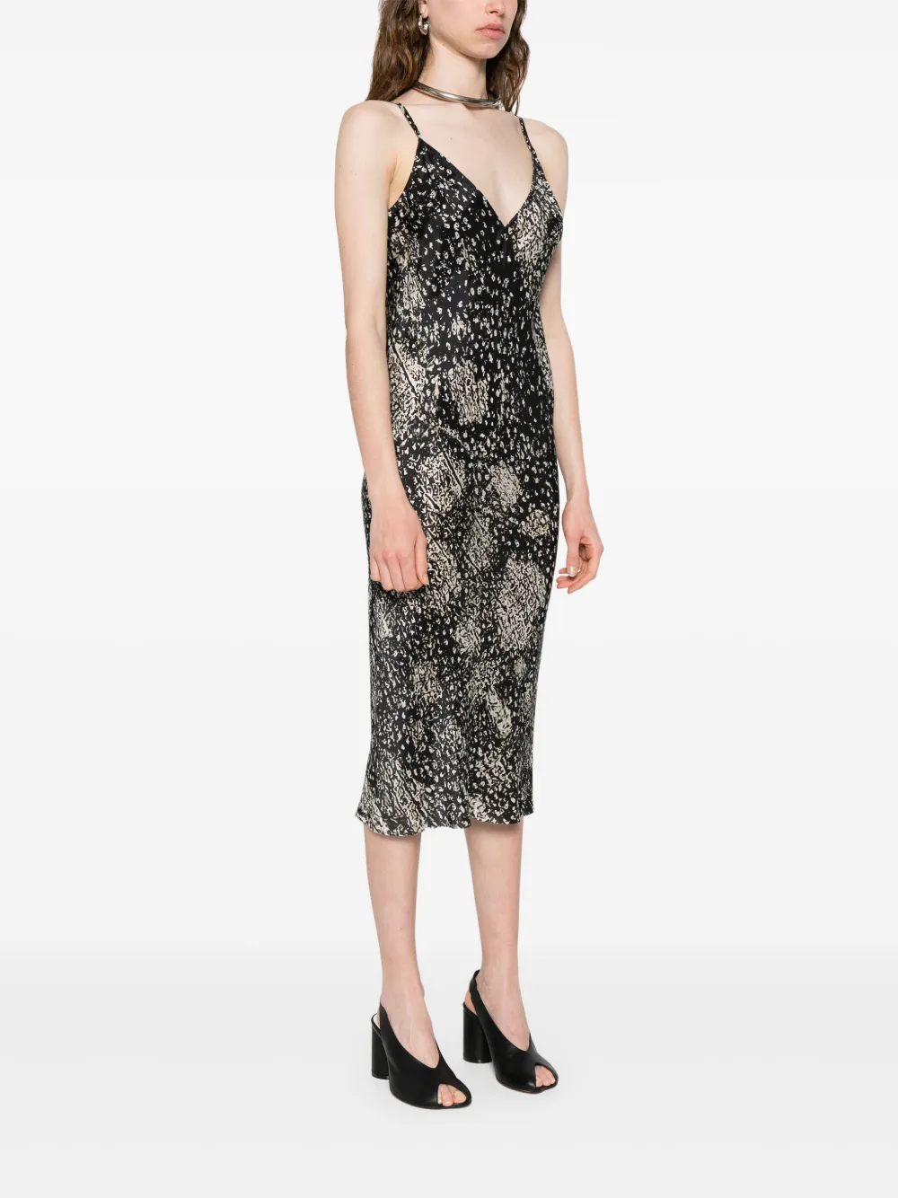 Rick Owens Onderjurk met wolfprint Zwart