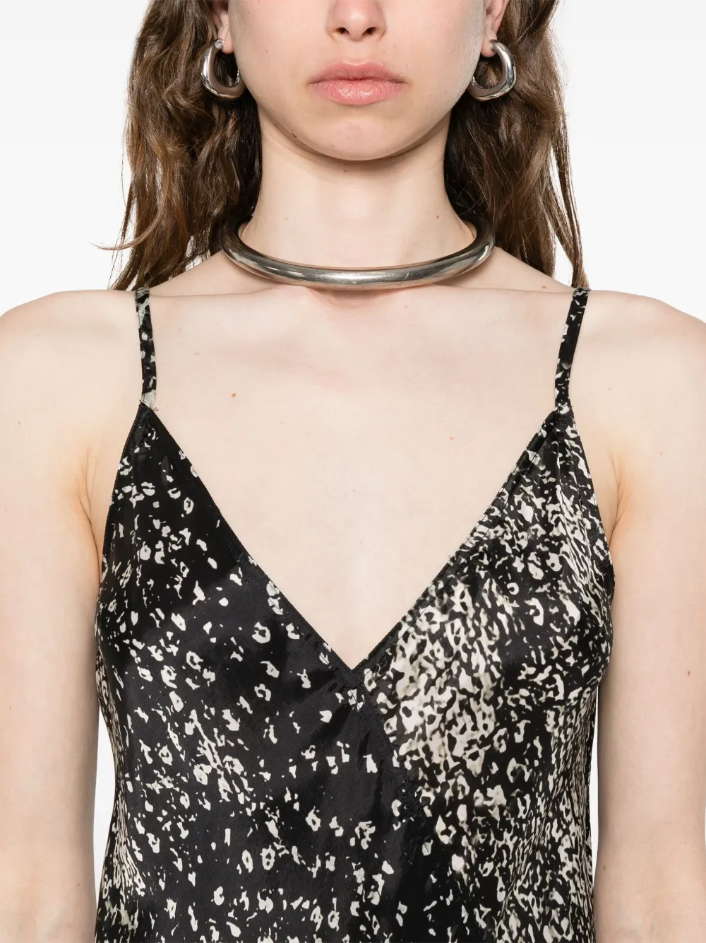 Rick Owens Onderjurk met wolfprint Zwart