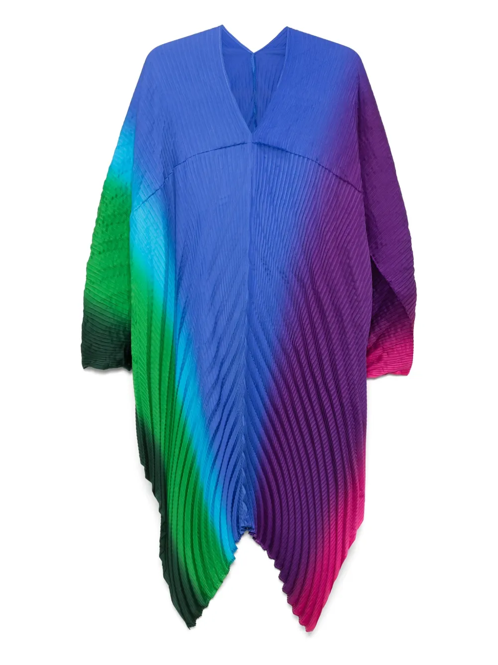Issey Miyake Nuance Pleats poncho Blauw