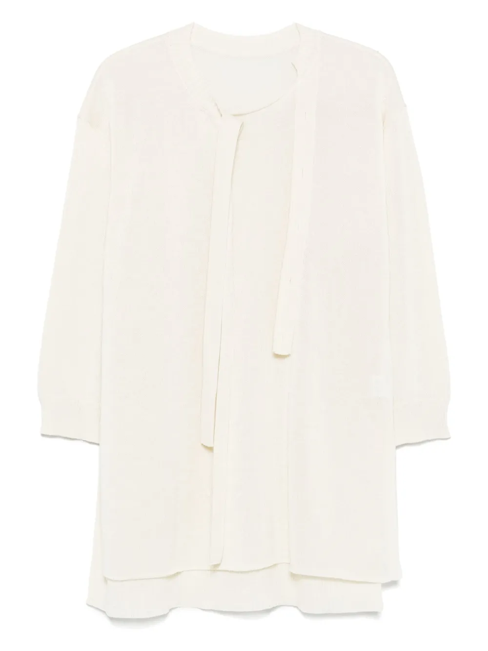 Issey Miyake suéter drapeado con botones | blanco | Image 1