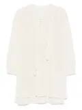 Issey Miyake buttoned draped sweater - White