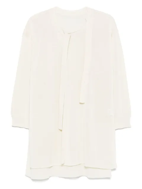 Issey Miyake suéter drapeado con botones