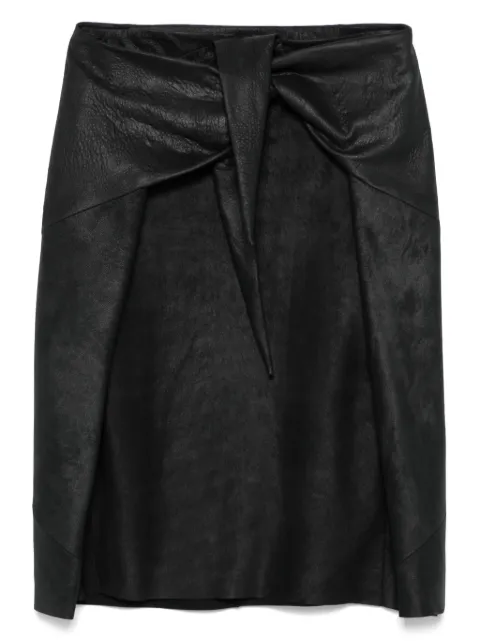 Rick Owens Midirock aus Leder