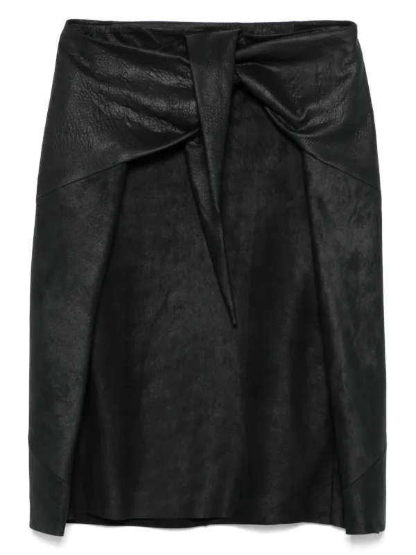 Rick Owens レザースカート | ブラック | FARFETCH JP