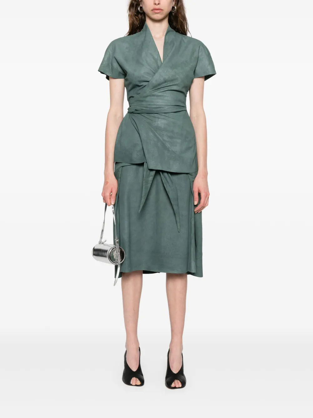 Rick Owens Leren top Groen
