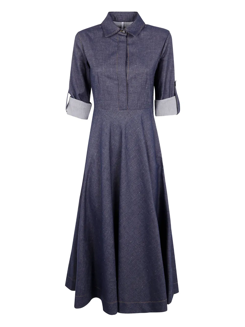 denim midi dress