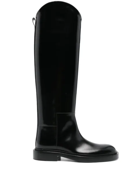 Jil Sander Pre-Owned leather knee-high boots