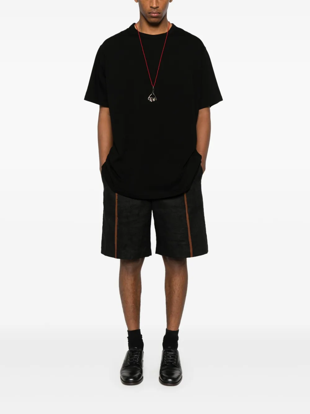 Yohji Yamamoto Katoenen T-shirt - Zwart