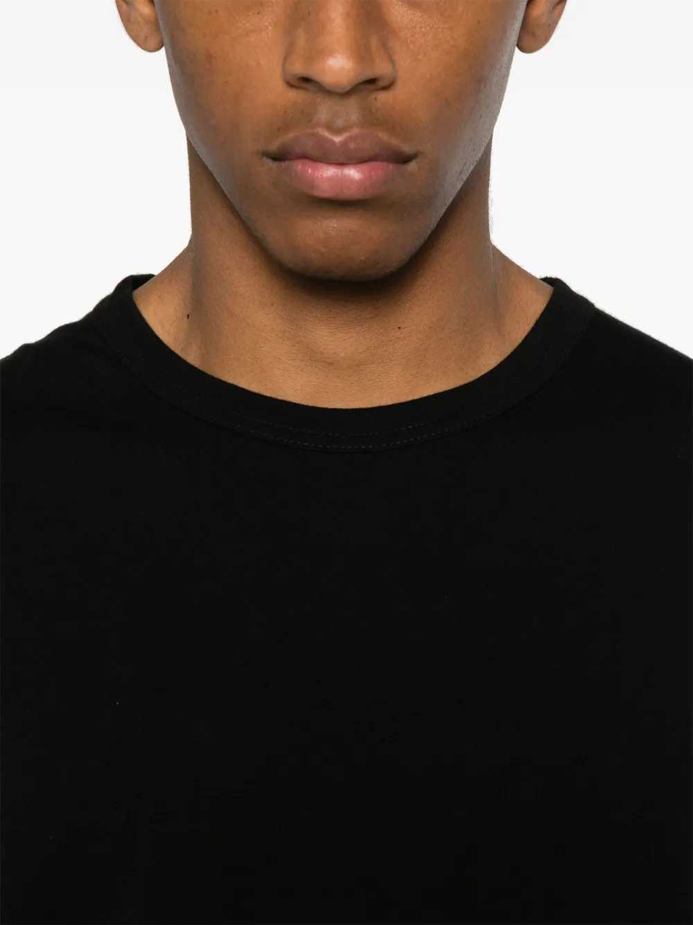 Yohji Yamamoto Katoenen T-shirt Zwart