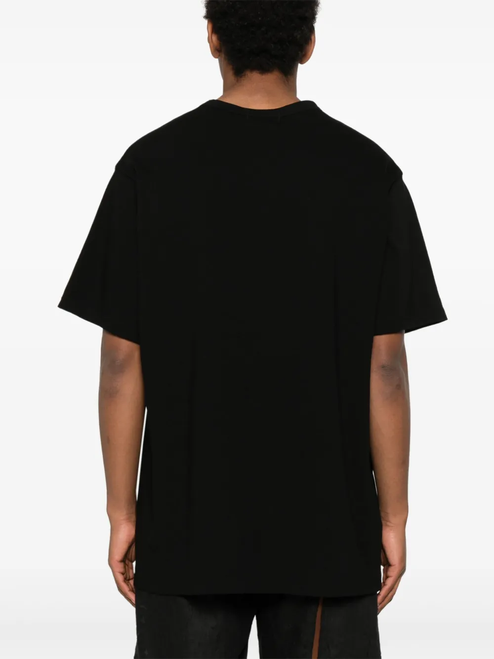 Yohji Yamamoto Katoenen T-shirt Zwart