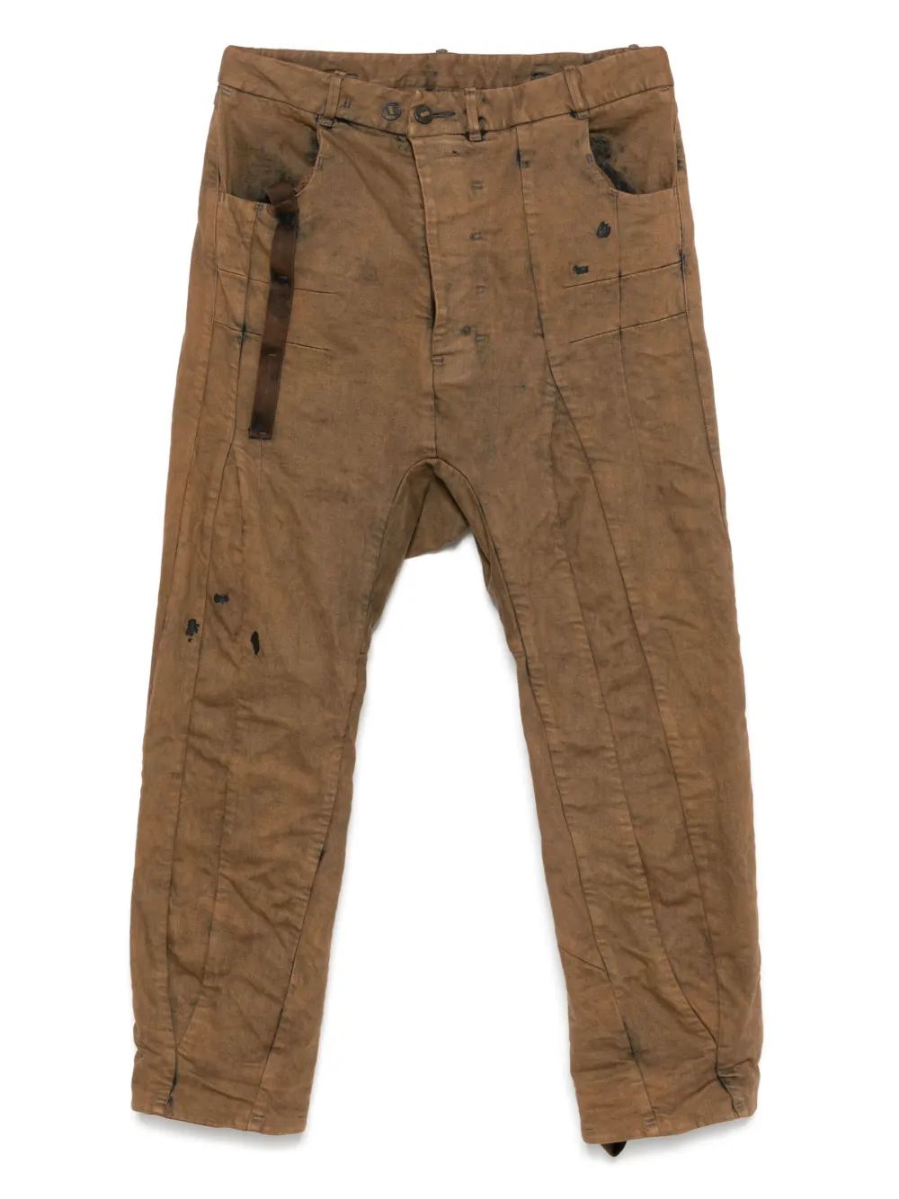 Boris Bidjan Saberi drop-crotch jeans | marron | Image 1