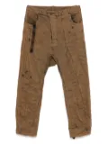 Boris Bidjan Saberi drop-crotch jeans - Brown