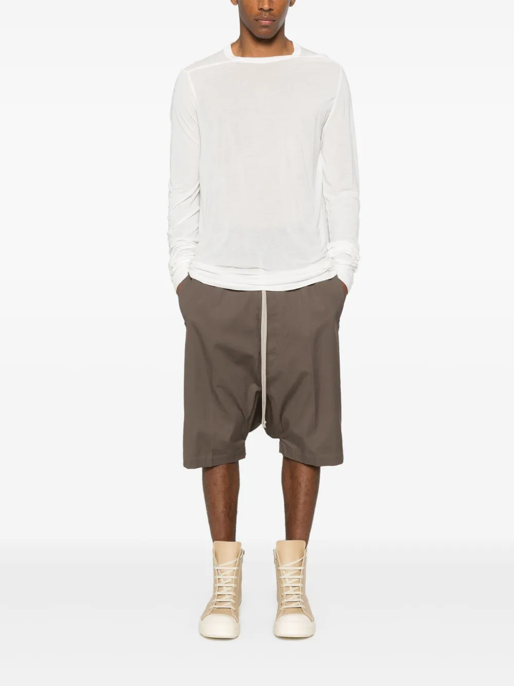 Rick Owens T-shirt met lange mouwen - Wit