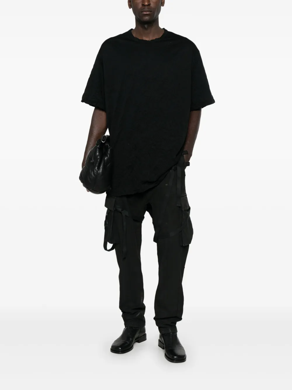 Yohji Yamamoto Effen T-shirt - Zwart