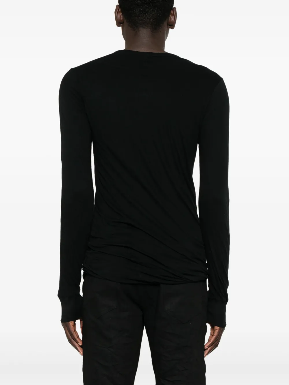 Rick Owens Effen T-shirt Zwart