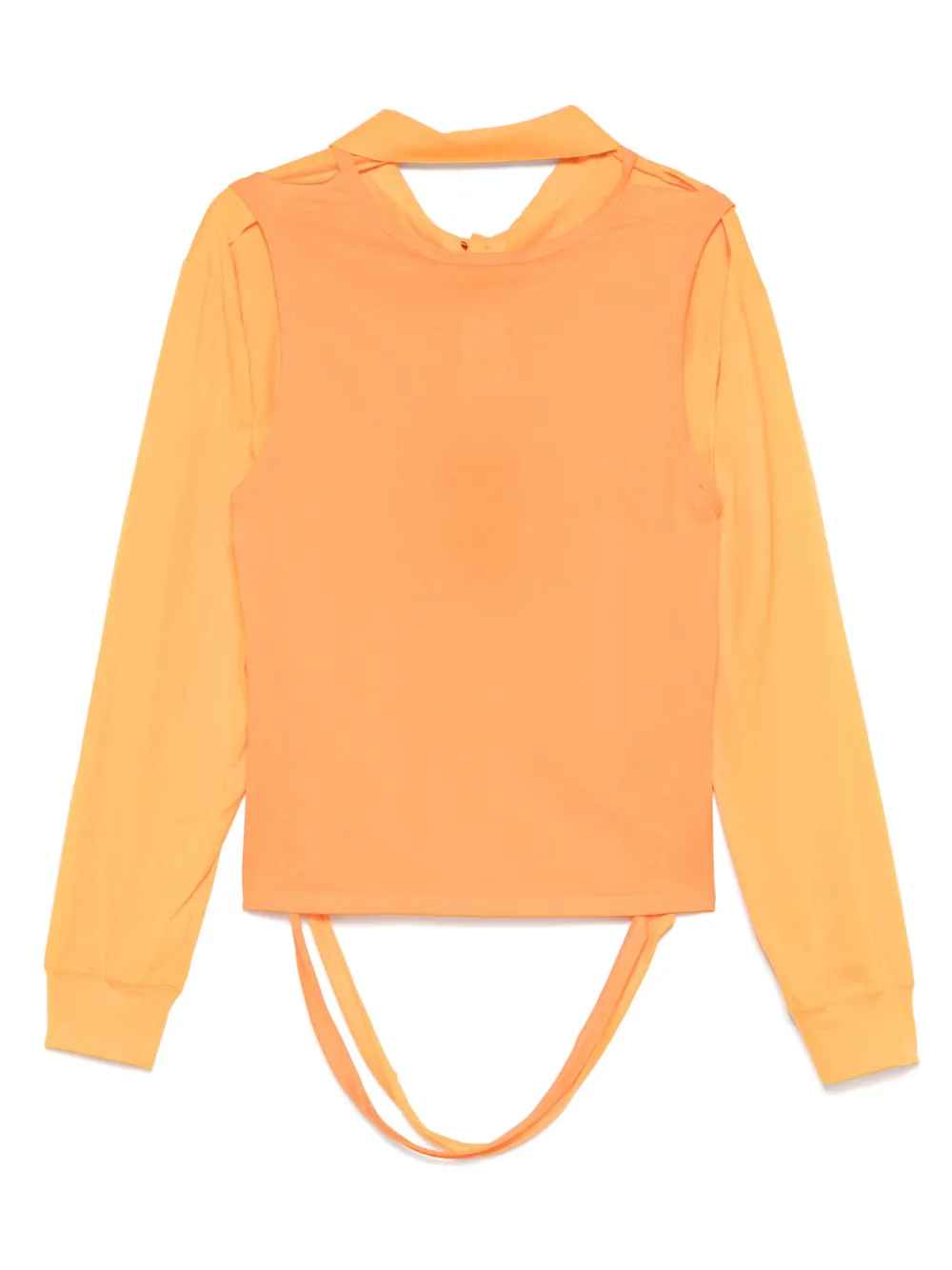 Eckhaus Latta Deconstructed poloshirt - Oranje