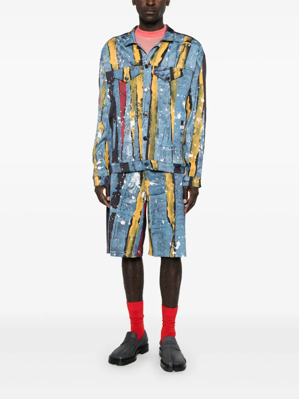 Charles Jeffrey Loverboy chamarra con rayas | Sobrecamisas | Image 2