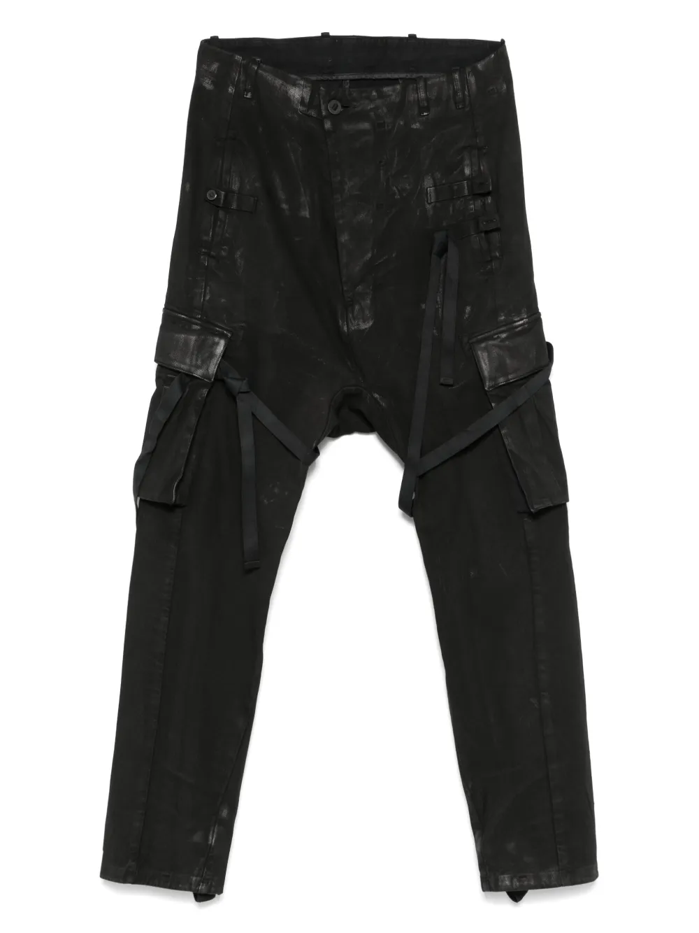 Boris Bidjan Saberi pantalon à effet usé | noir | Image 1