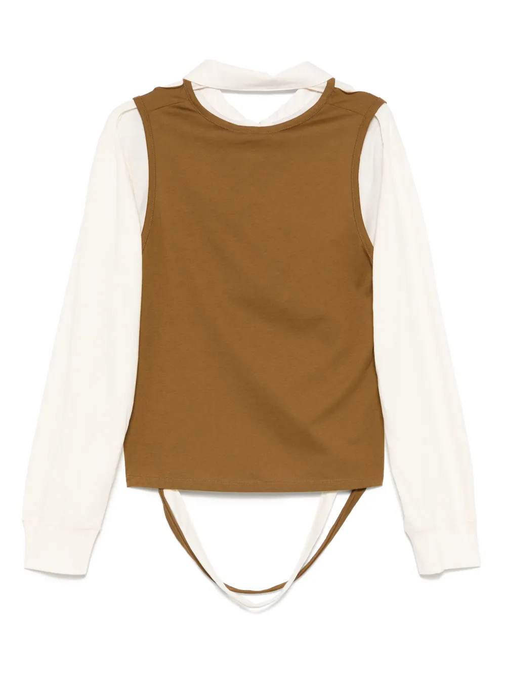 Eckhaus Latta deconstructed polo shirt - Beige