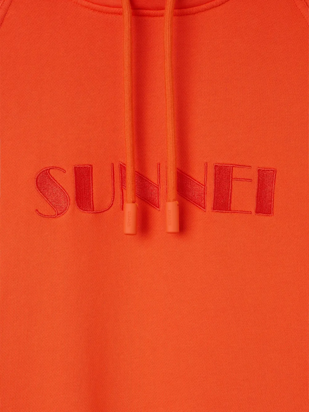 Sunnei Hoodie met logoprint Oranje