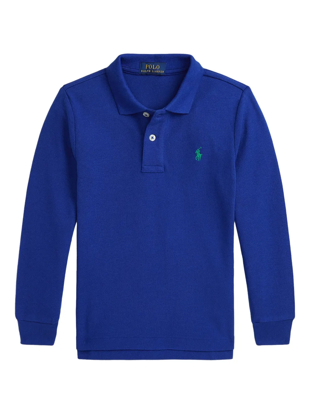 POLO RALPH LAUREN KIDS piqué-weave polo shirt - ブルー POLO RALPH LAUREN KIDS piqué-weave polo shirt - ブルー