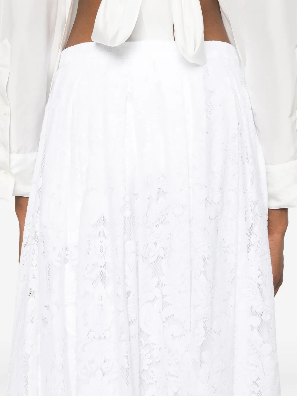 Max Mara Ampezzo rok met kant Wit