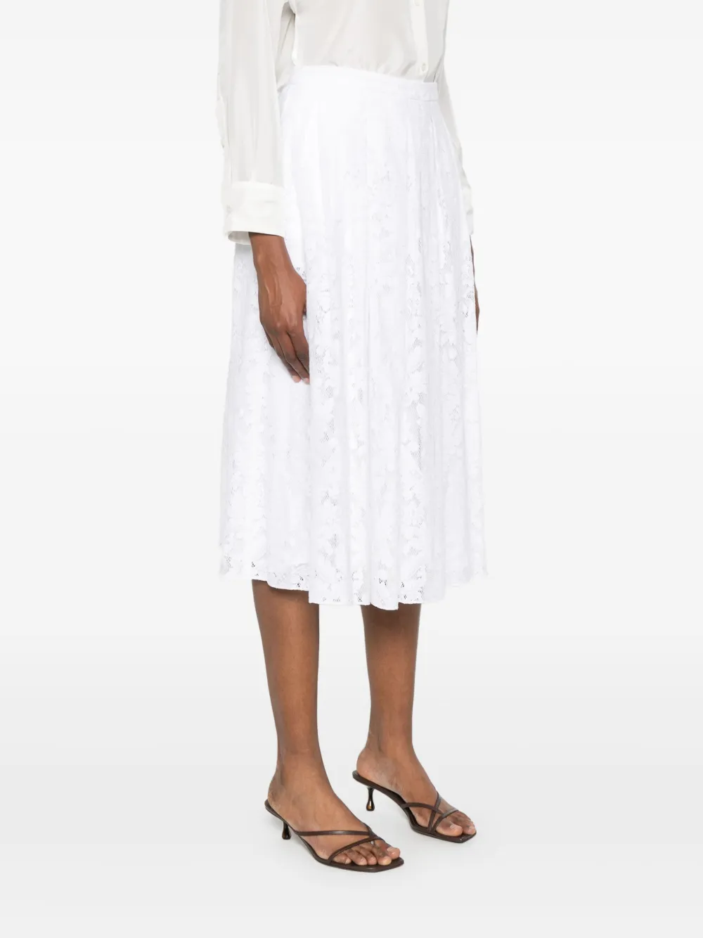 Max Mara Ampezzo rok met kant Wit