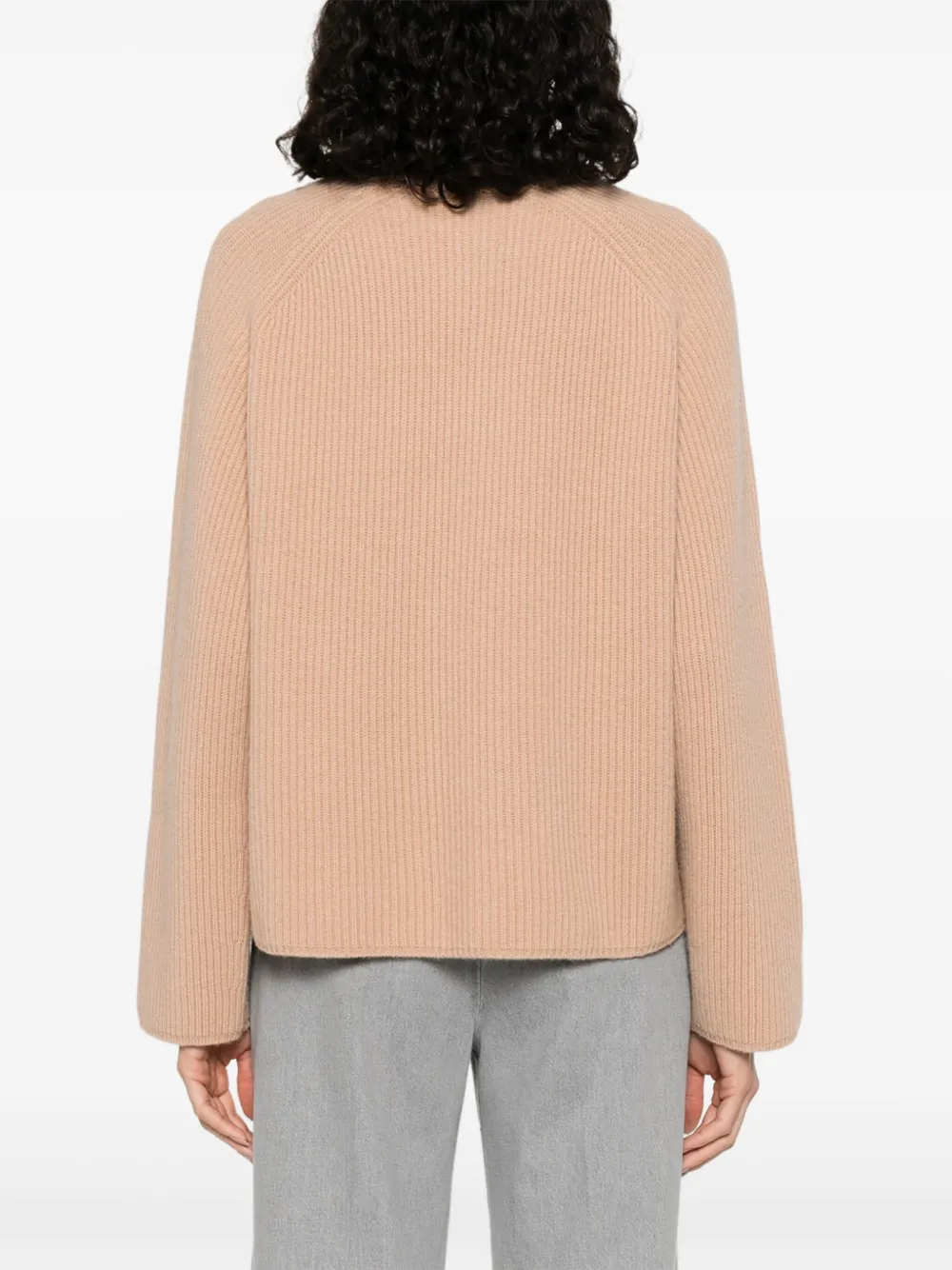 Forte Geribbelde trui Beige