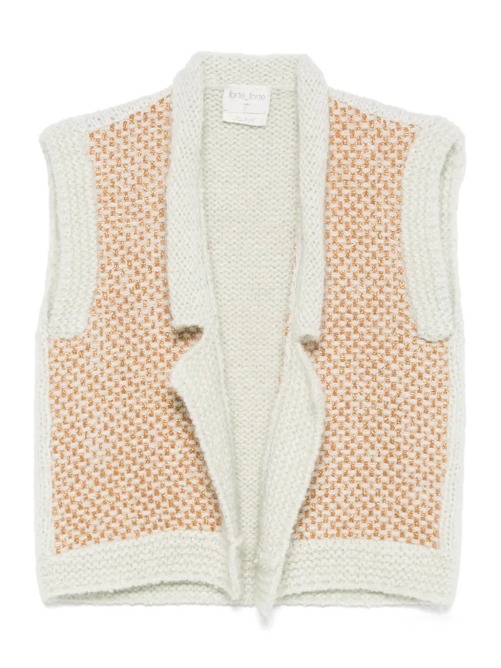Forte Tweekleurige bodywarmer Beige