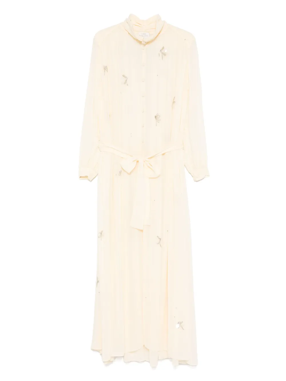 Forte Jurk verfraaid met kristallen Beige
